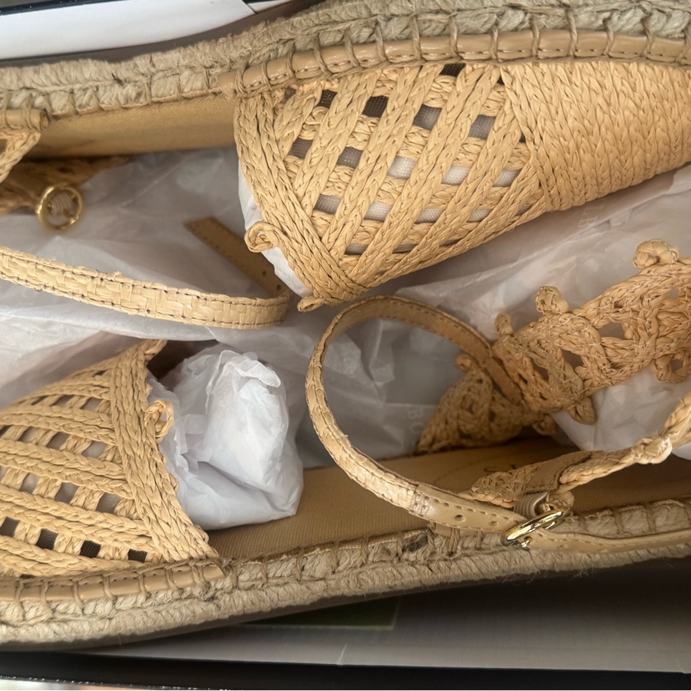 Talbots Beige Espadrille Wedges
